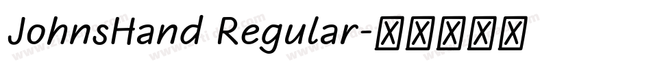 JohnsHand Regular字体转换